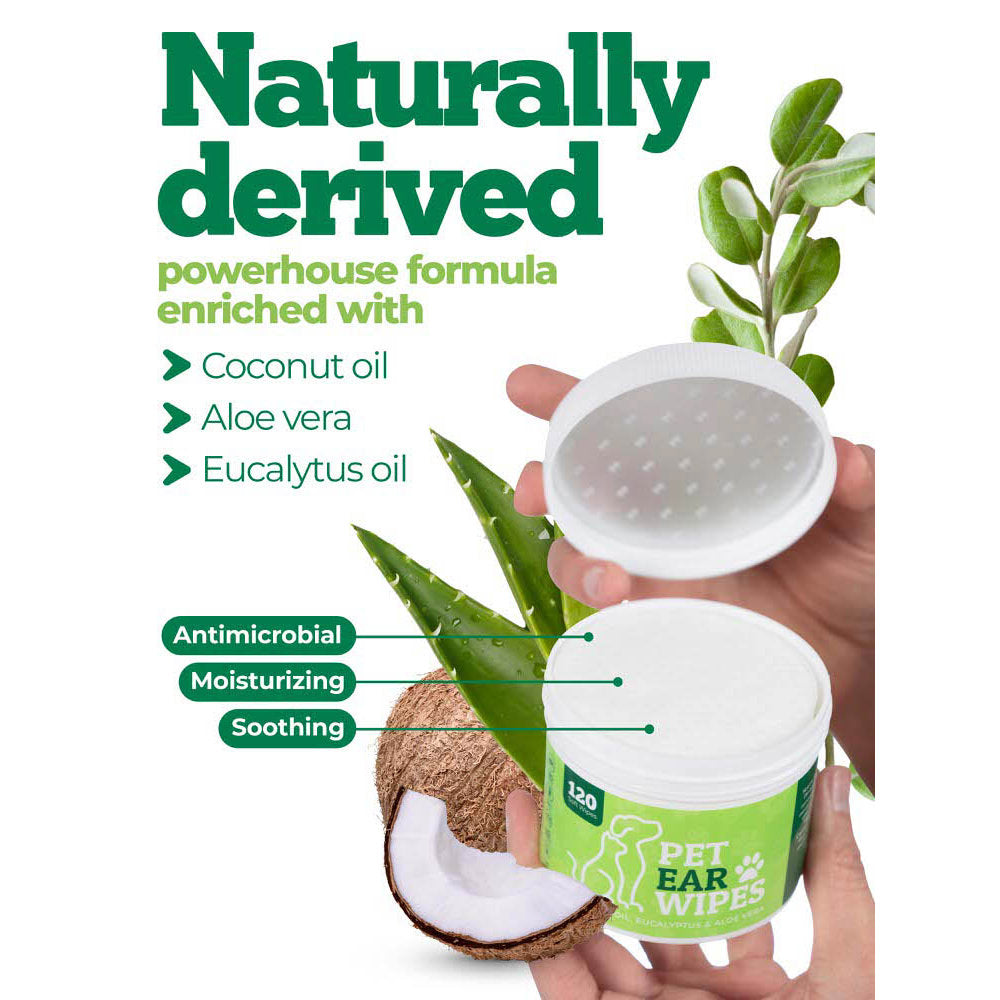 Pet Ear Wipes for Dogs & Puppies